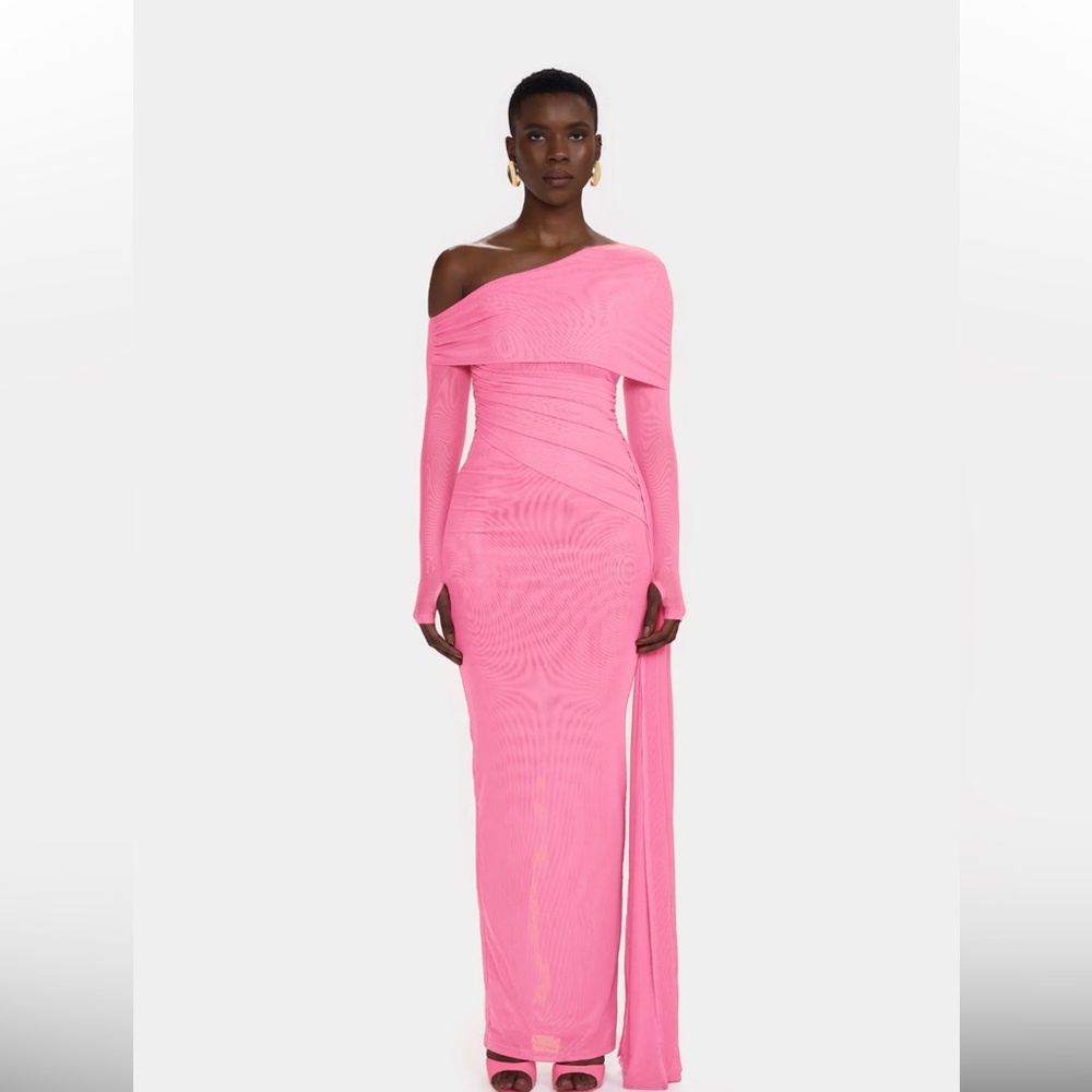 Bbxbrand, pink dress, one sleeve, size 12, Never worn